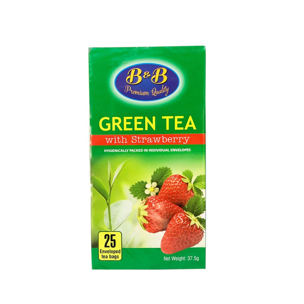B & B Green Tea With Strawberry 37.5g x 25