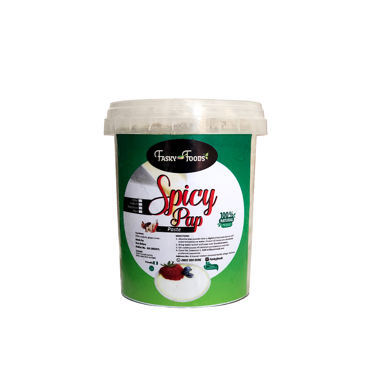 Fasky Food Dried Spicy Pap Paste 1kg