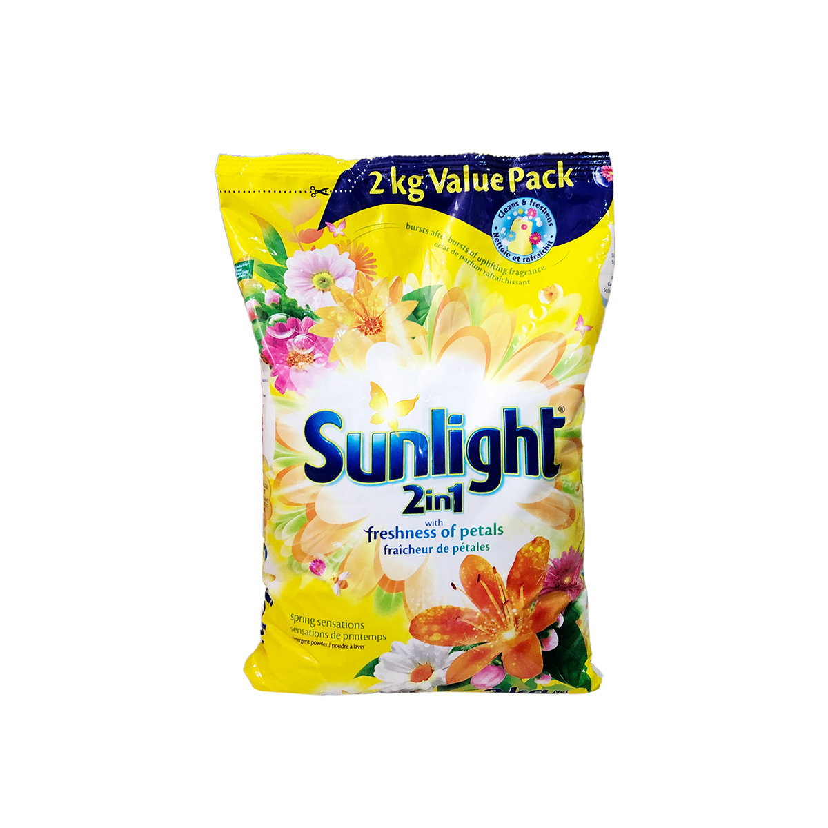 Sunlight 2 in 1 With Freshness Of Petals Spring Sensations Detergent 2kg