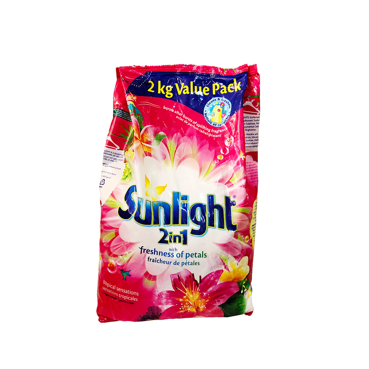 Sunlight 2 in 1 With Freshness Of Petals Tropical Sensations Detergent 2kg